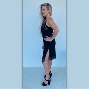 ⭐️ Express dress size 6 black with silver embellishments and one strap